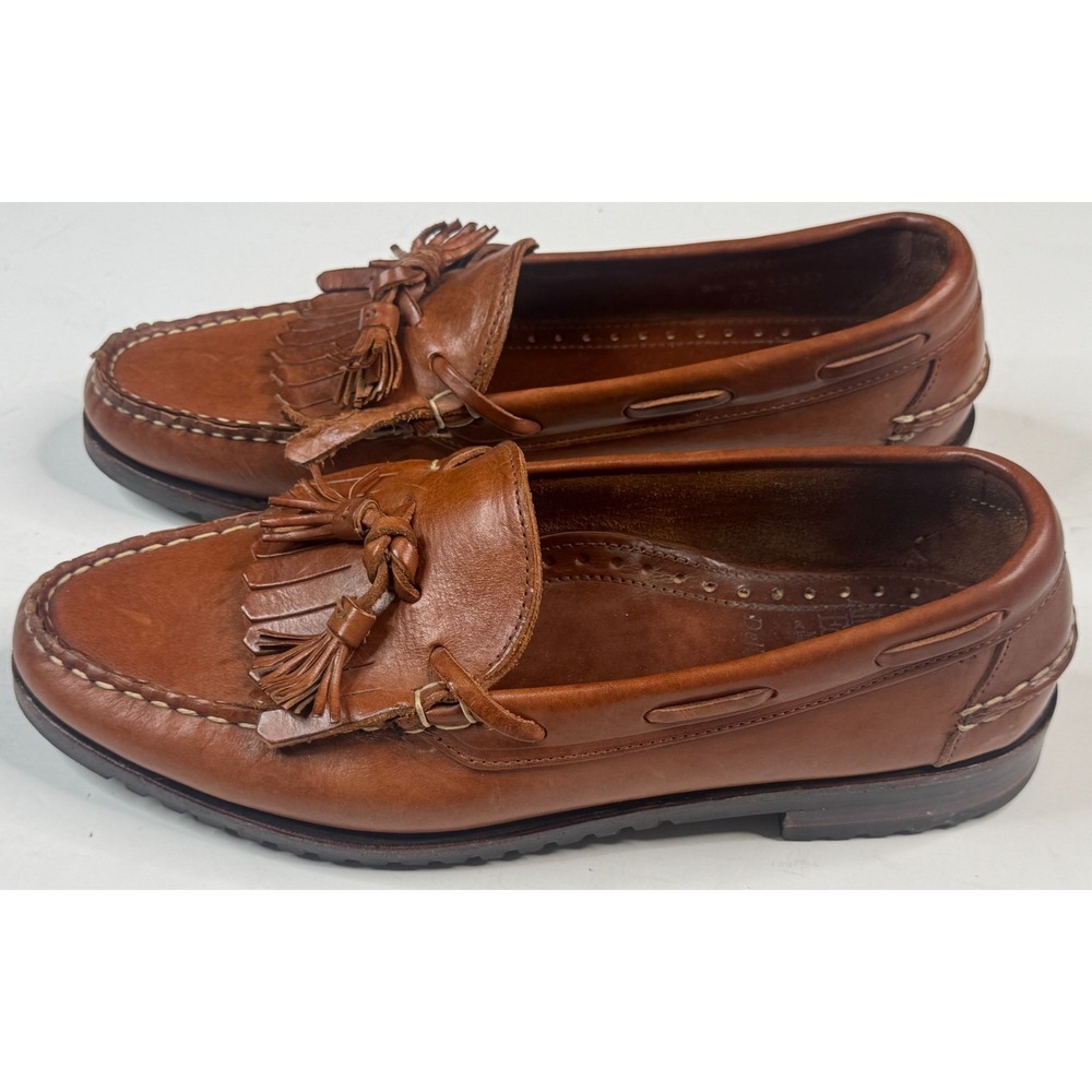 Allen Edmonds Dellwood Men's Brown Tasseled Slip‎ On Dress Shoes Size 8.5 D